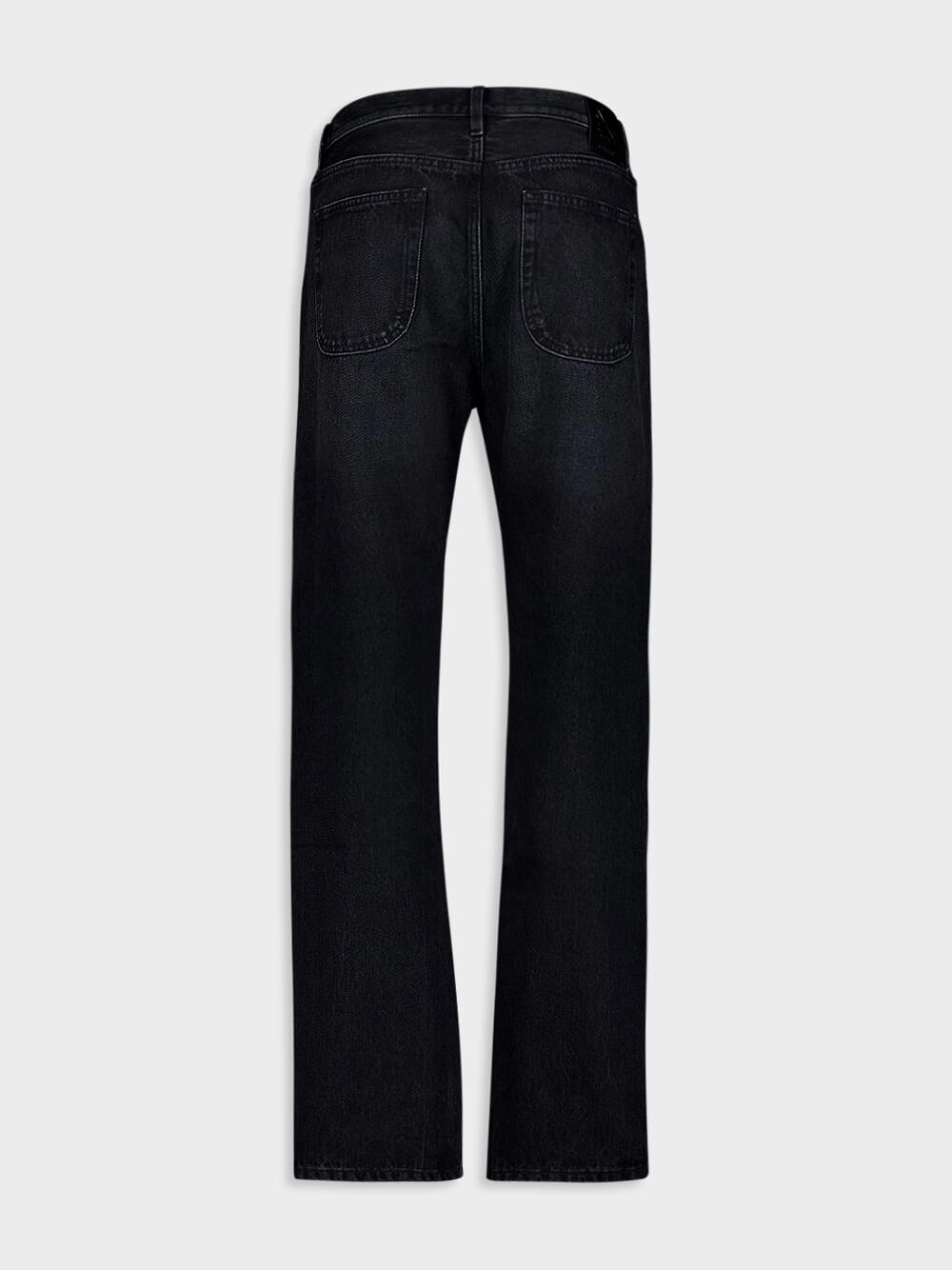 Faded-Effect Tapered Jeans