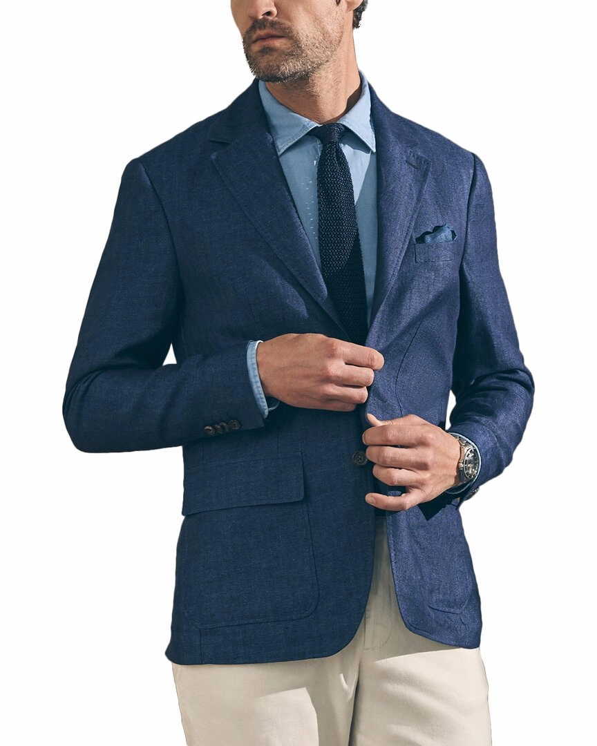 Faherty Reserve Herringbone Linen Blazer