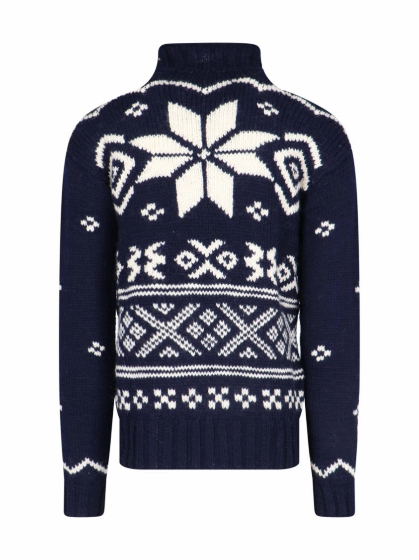 Fair Isle" Sweater ?C Blue