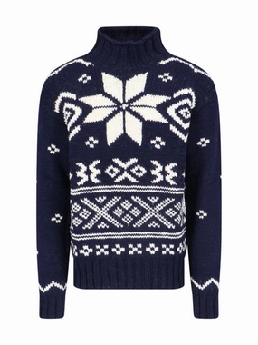 Fair Isle" Sweater ?C Blue designer sweaters outlet