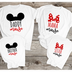 Family Magic Mouse Matching White T-Shirts Holiday Collection - holiday outfits clearance