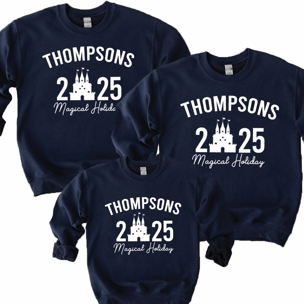 Family Magical Trip Personalised Name & Year Sweatshirts