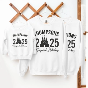 Family Magical Trip Personalised Name & Year Sweatshirts Holiday Collection - holiday outfits clearance