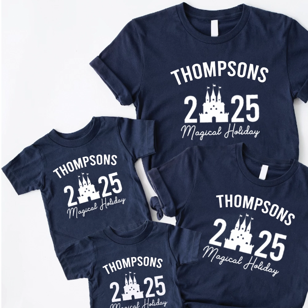 Family Magical Trip Personalised Name & Year T-Shirts Holiday Collection - holiday outfits clearance