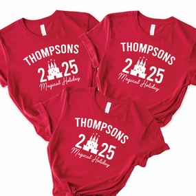 Family Magical Trip Personalised Name & Year T-Shirts Holiday Collection - holiday outfits clearance