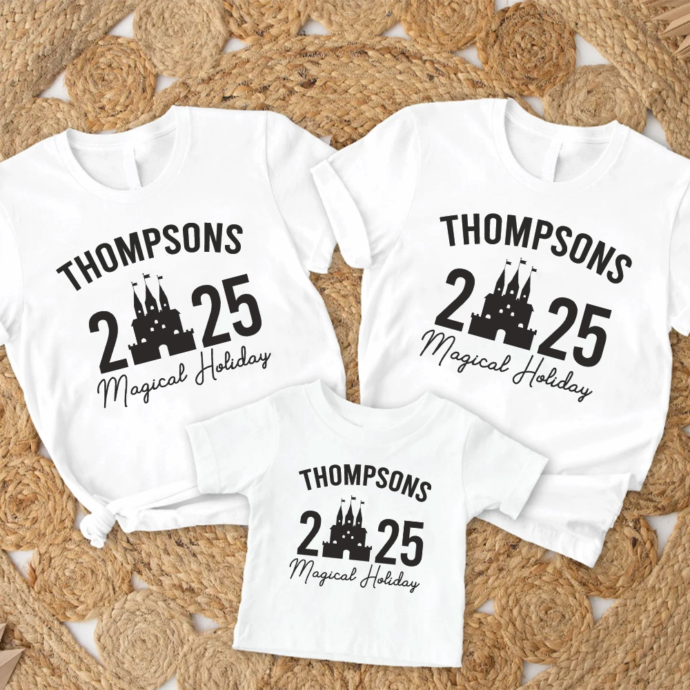 Family Magical Trip Personalised Name & Year T-Shirts