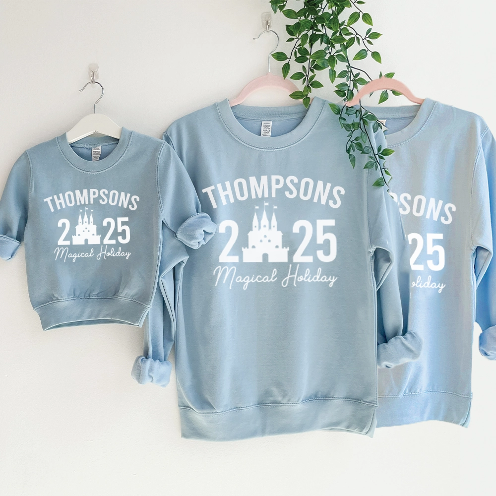 Family Magical Trip Summer Personalised Name & Year Sweatshirts