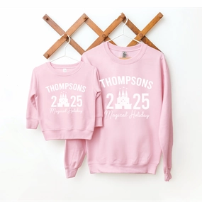 Family Magical Trip Summer Personalised Name & Year Sweatshirts Holiday Collection - holiday outfits clearance