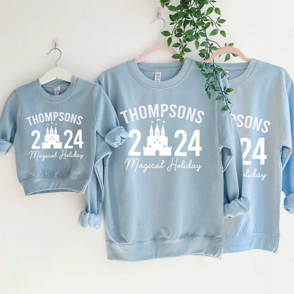 Family Magical Trip Summer Personalised Name & Year Sweatshirts