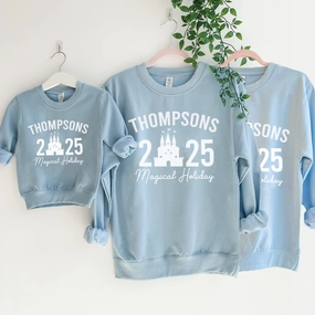 Family Magical Trip Summer Personalised Name & Year Sweatshirts Holiday Collection - holiday outfits clearance