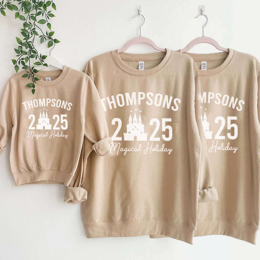 Family Magical Trip Summer Personalised Name & Year Sweatshirts Holiday Collection - holiday outfits clearance