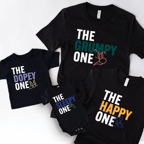 Family Traits Matching Black T-shirts & Baby Vest Holiday Collection - holiday outfits clearance