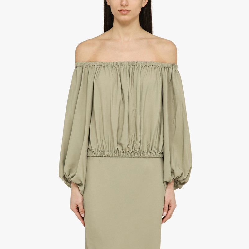 Federica Tosi Women's Sage Silk Blend Top