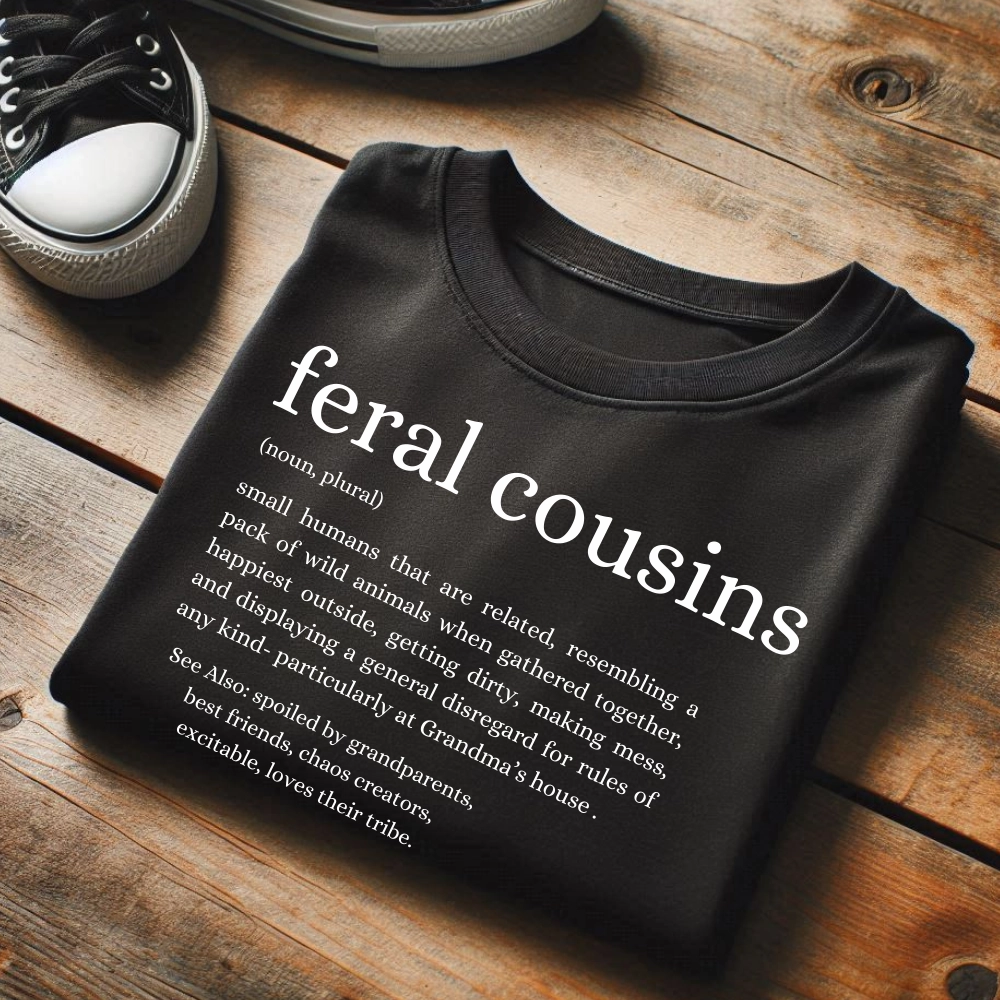Feral Cousins Definition Kids Tee