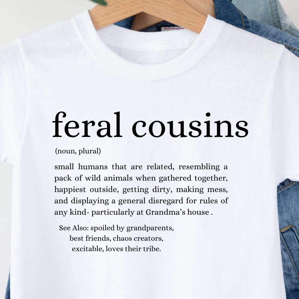 Feral Cousins Definition Kids Tee Holiday Collection - holiday outfits clearance