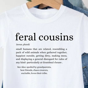 Feral Cousins Definition Kids Tee Holiday Collection - holiday outfits clearance