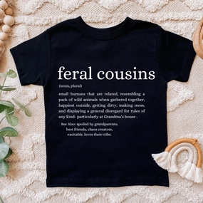 Feral Cousins Definition Kids Tee Holiday Collection - holiday outfits clearance