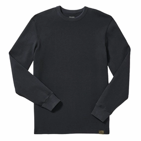 Filson Waffle Knit Thermal Crew Neck L/S Top Navy henley shirts online
