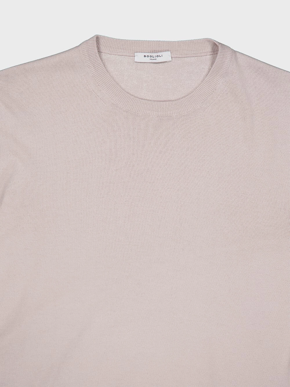 Fine Knit Beige Cotton Jumper