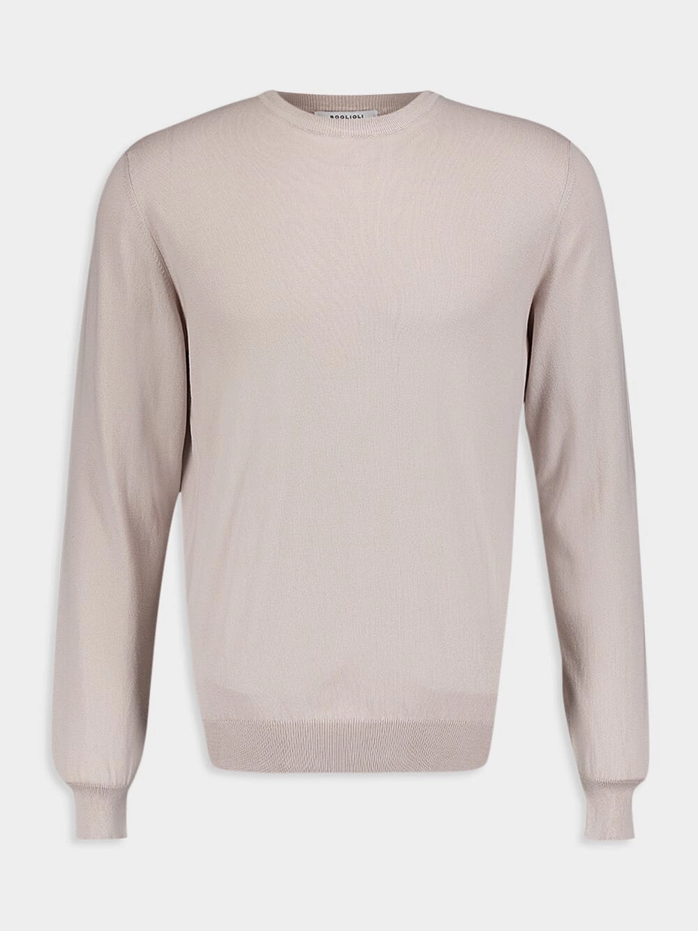 Fine Knit Beige Cotton Jumper Tops Mens - men's t-shirts outlet