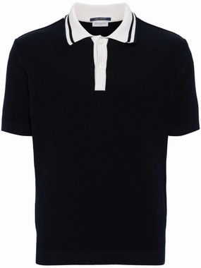 Fine-Ribbed Cotton Polo Shirt discount mens shirts