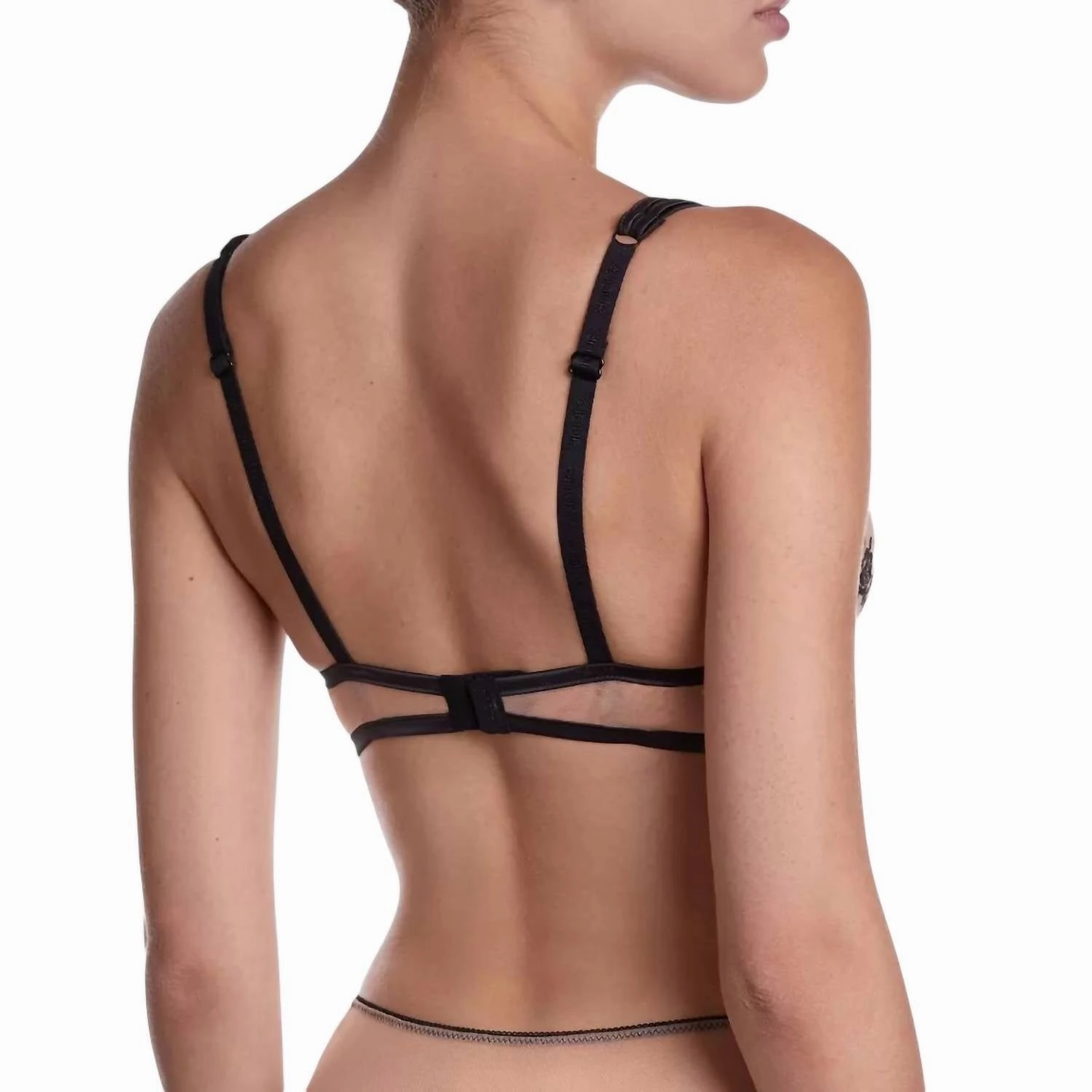 Finsbury Underwire Balconette Bra In Beige & Black