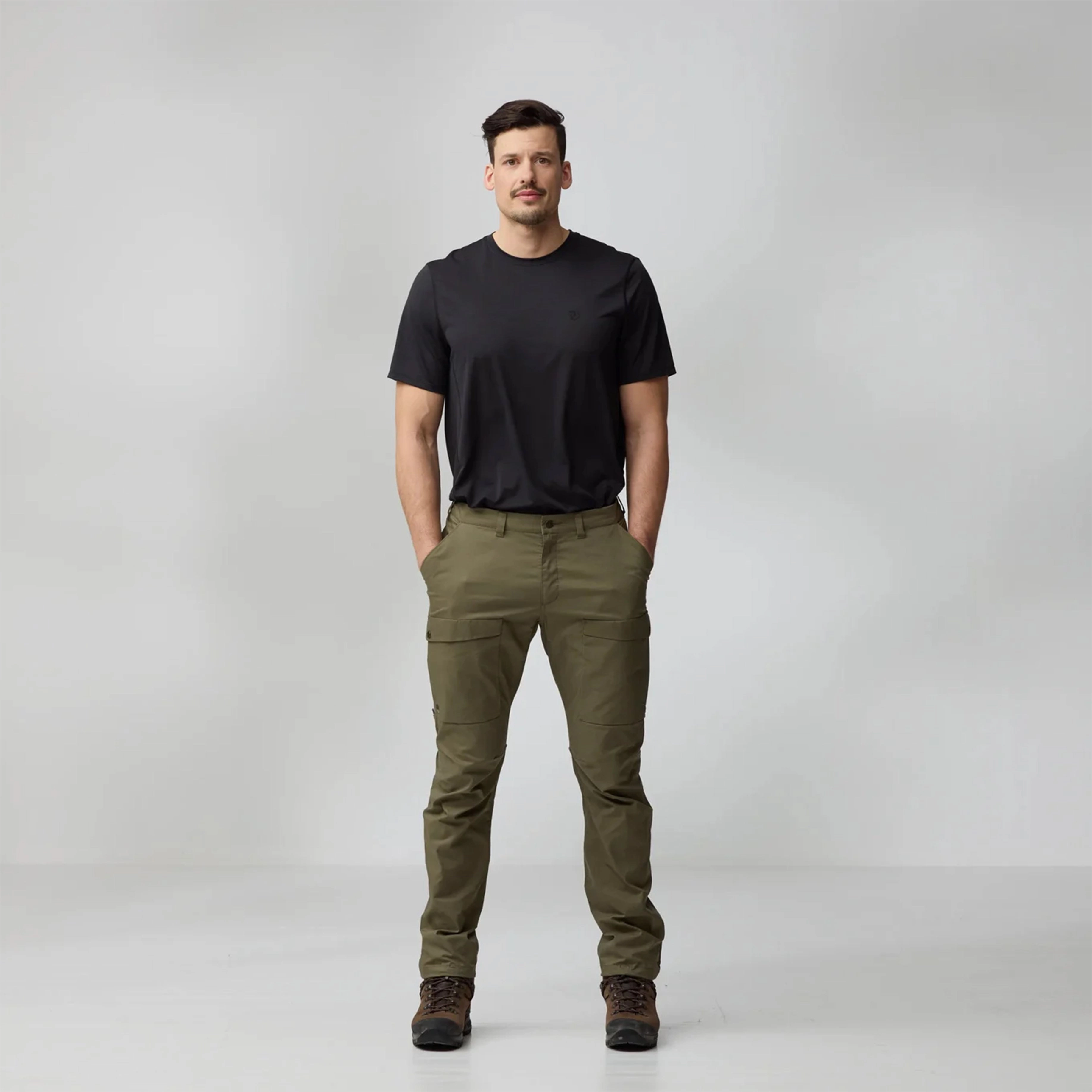 Fjallraven Abisko Hybrid Trail Trousers Regular Laurel Green