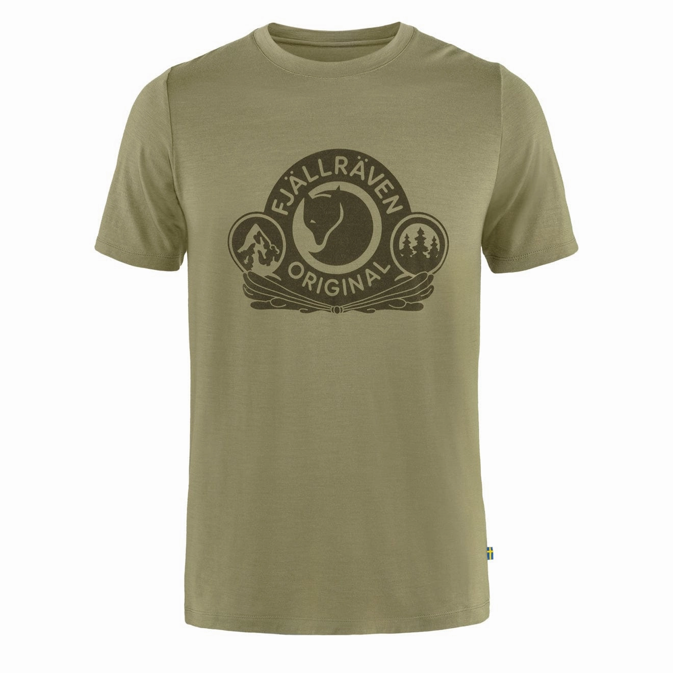 Fjallraven Abisko Wool Classic SS T-Shirt Light Olive henley shirts online