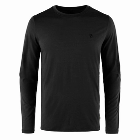 Fjallraven Abisko Wool L/S Tee Black henley shirts online