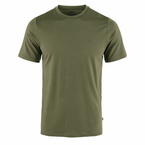 Fjallraven Hemp Blend T-shirt Green henley shirts online