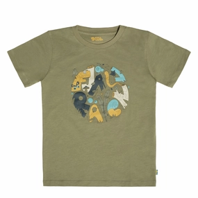 Fjallraven Kids Forest Findings T-Shirt Light Olive henley shirts online