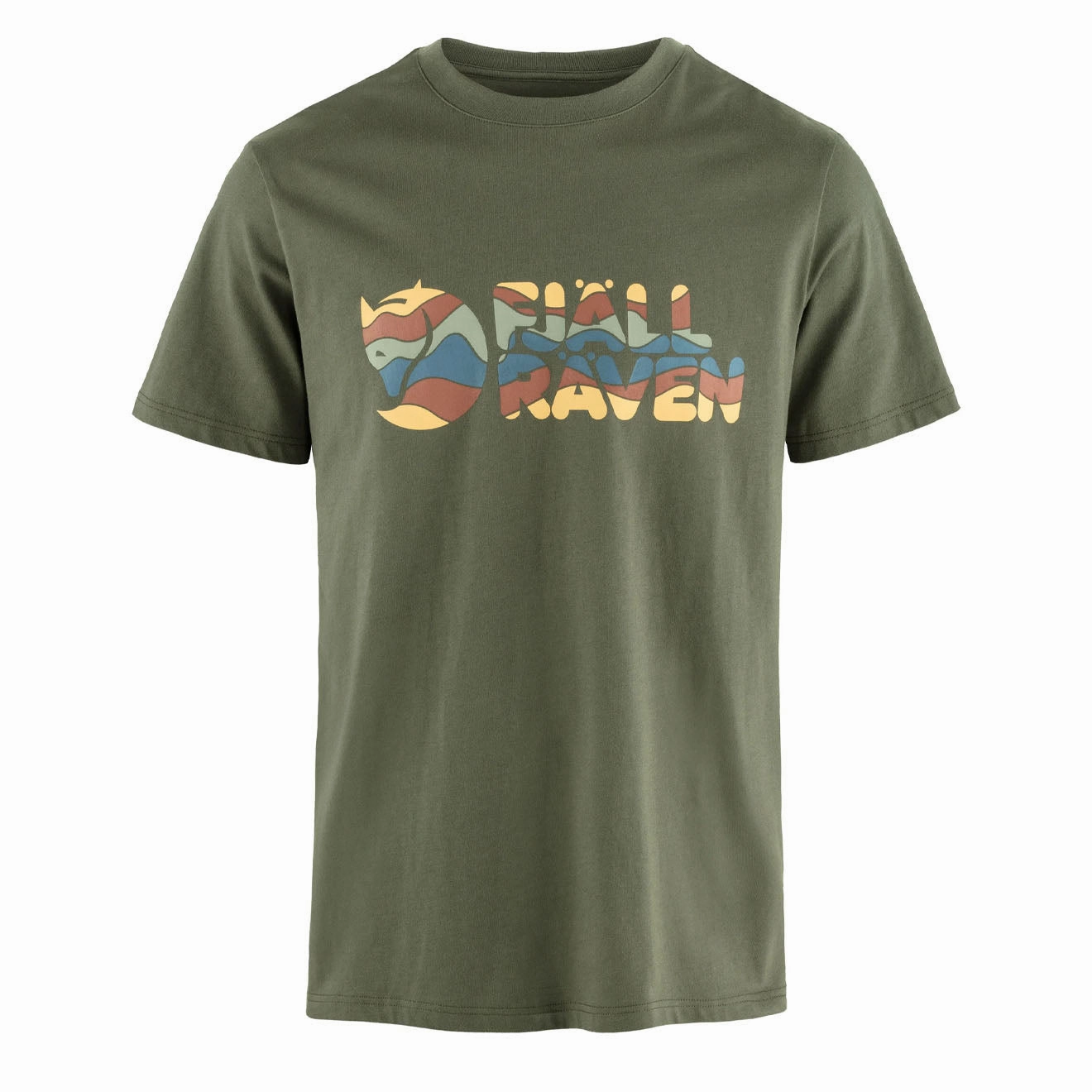 Fjallraven Multicolor Logo T-shirt Laurel Green henley shirts online