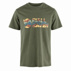 Fjallraven Multicolor Logo T-shirt Laurel Green henley shirts online