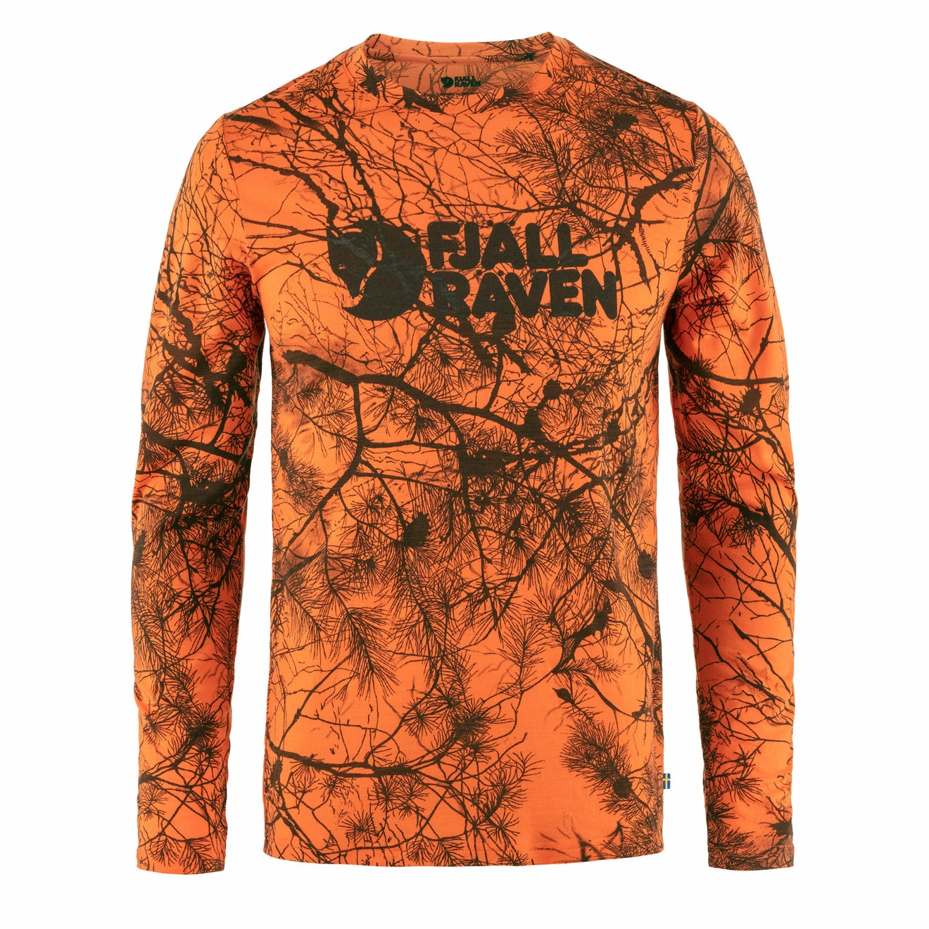 Fjallraven Varmland Wool LS Orange Multi Camo henley shirts online