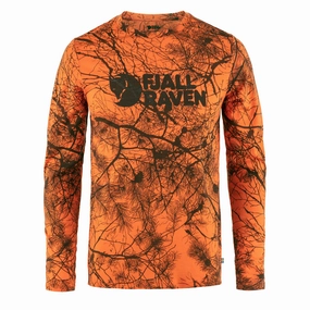 Fjallraven Varmland Wool LS Orange Multi Camo henley shirts online