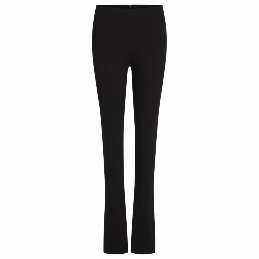 Flared-leg trousers in stretch cotton