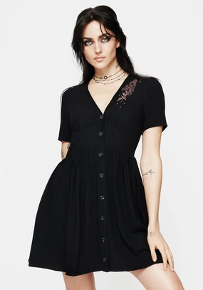 Foxglove V Neck Mini Dress Dresses Womens - women's dresses clearance