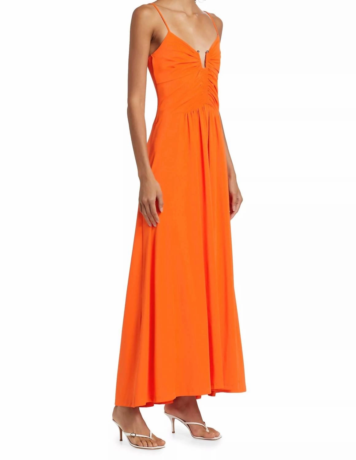 Francine Midi Dress In Orange