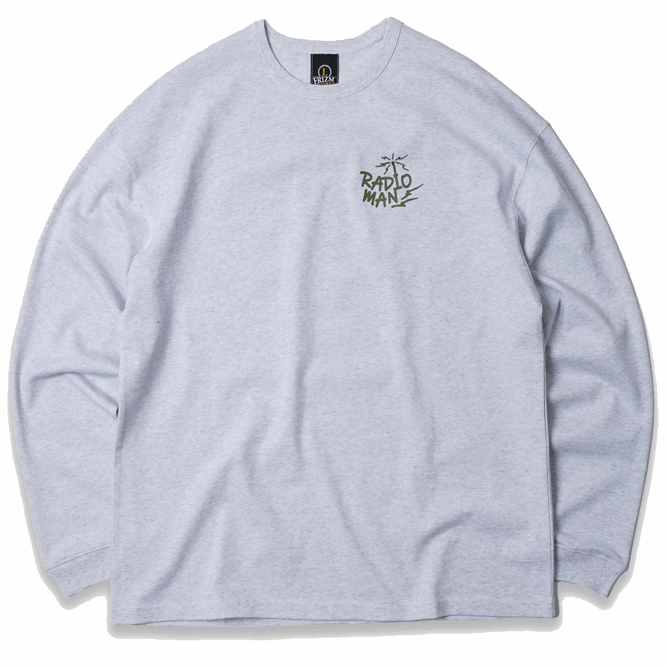 Frizmworks Radio Man Long Sleeve Tee White Melange henley shirts online