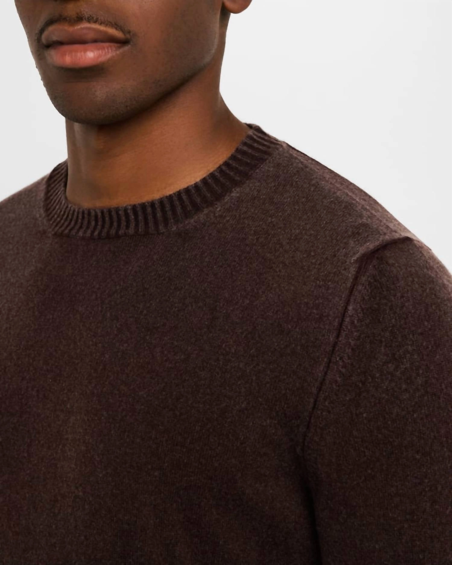 Frosted Crewneck Sweater In Brown