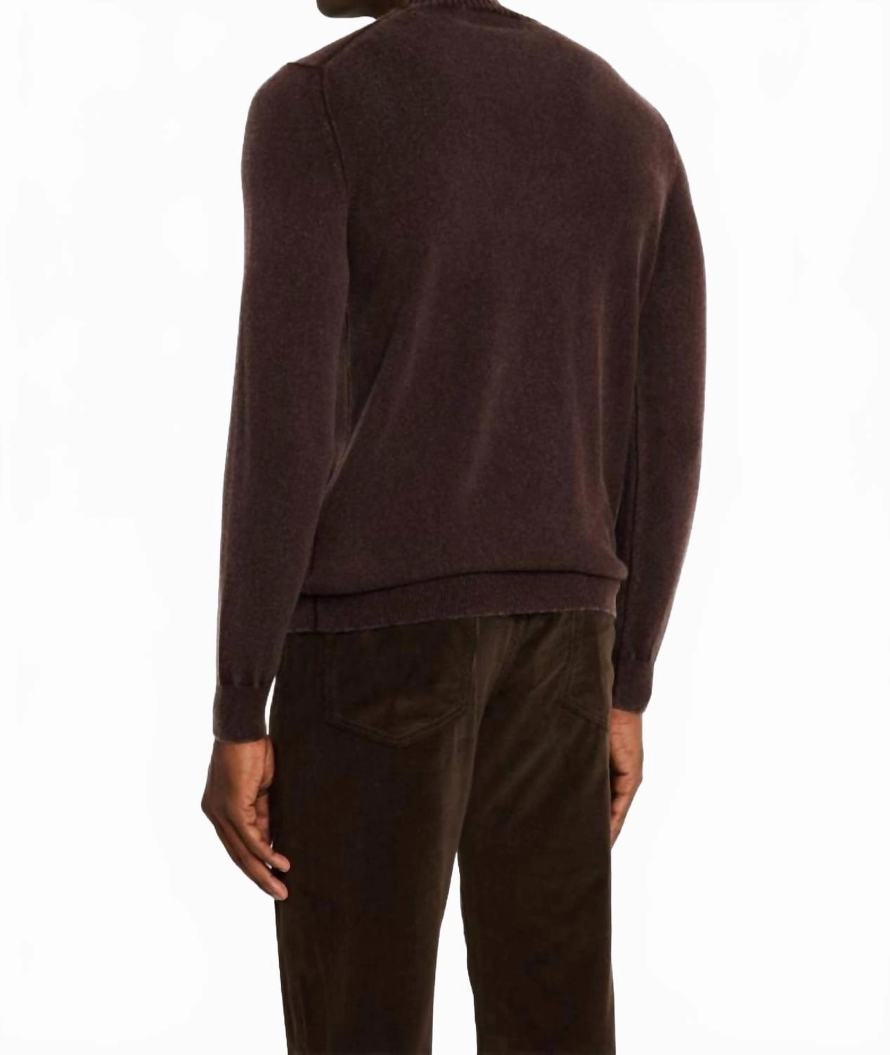 Frosted Crewneck Sweater In Brown