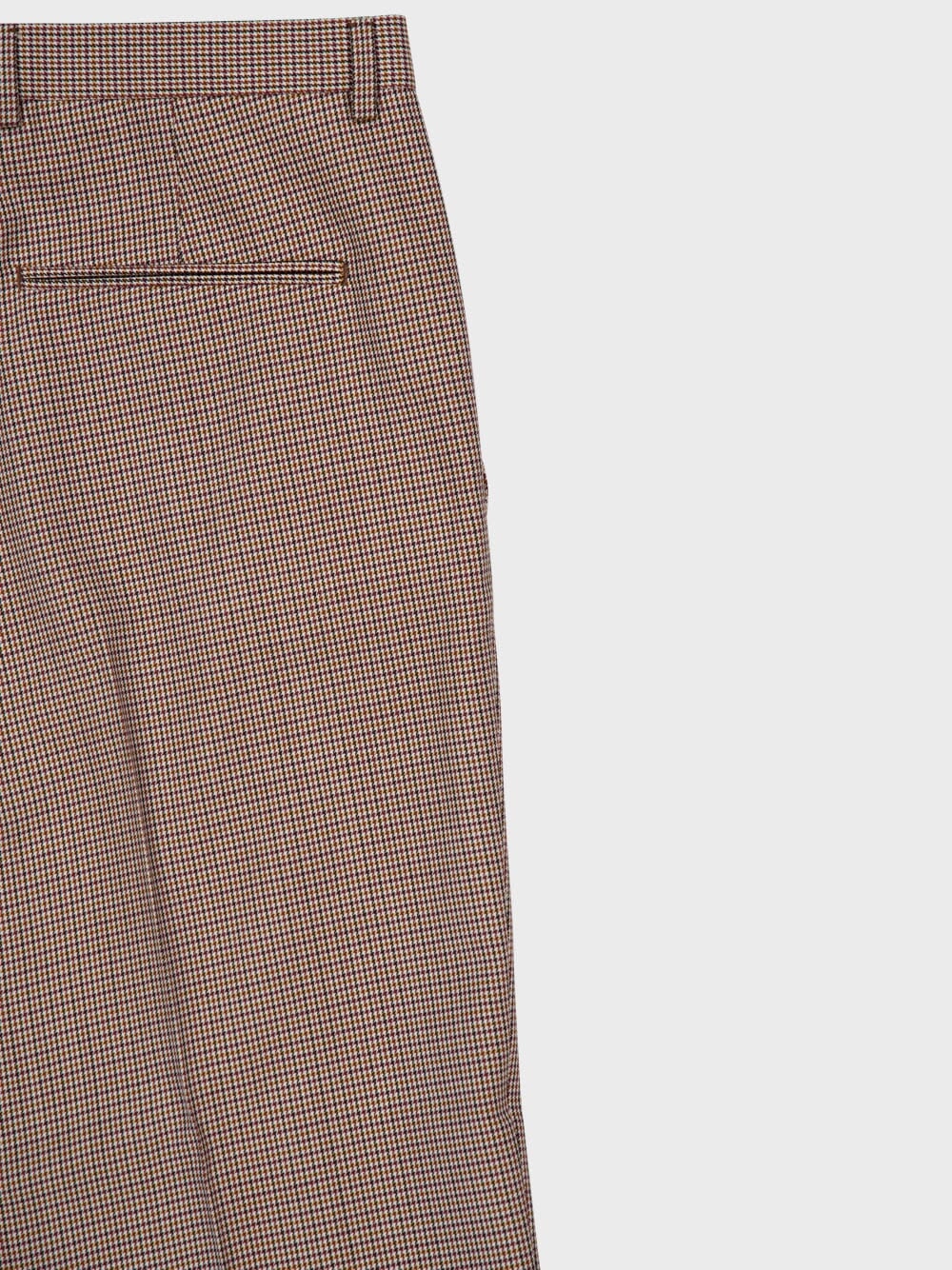 Gingham Wool Pants