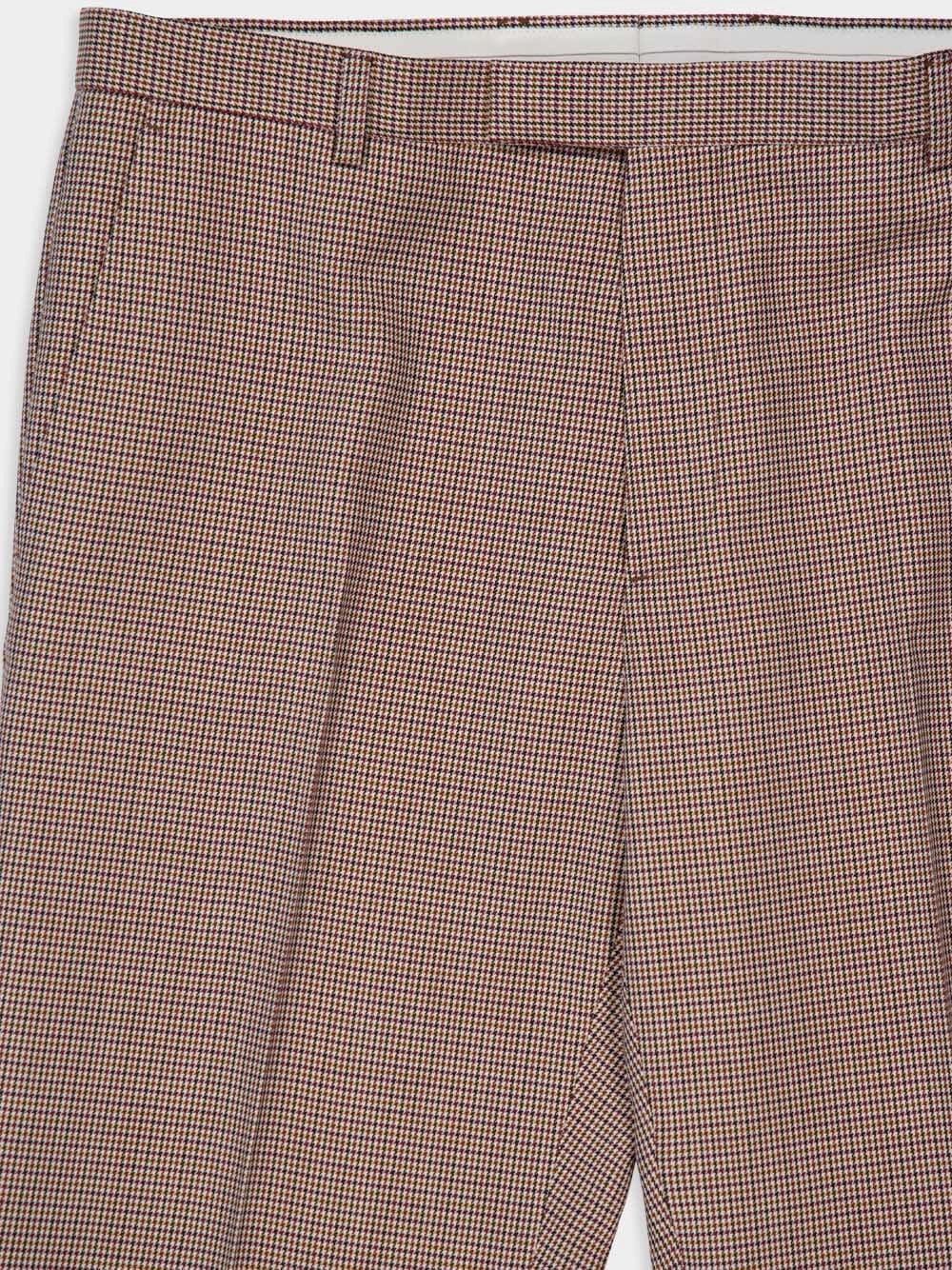 Gingham Wool Pants
