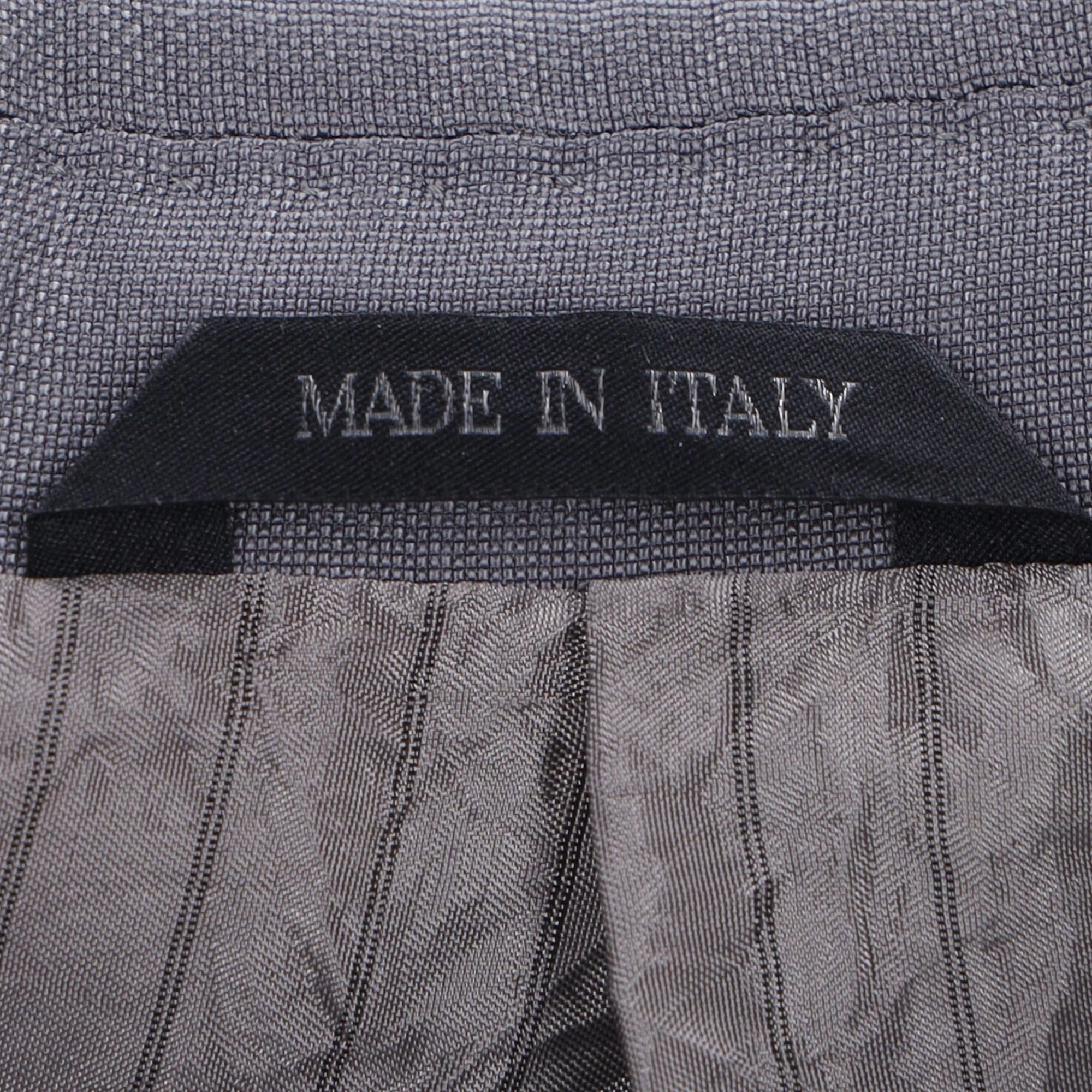 Giorgio Armani Double-Breasted Blazer in Grey Cupro