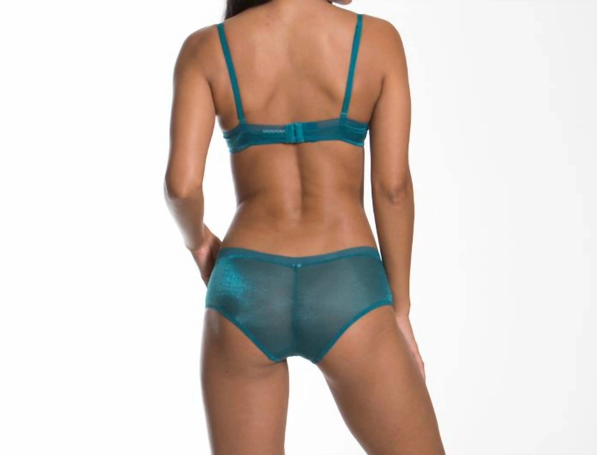 Glossie Sheer Bra In Emerald