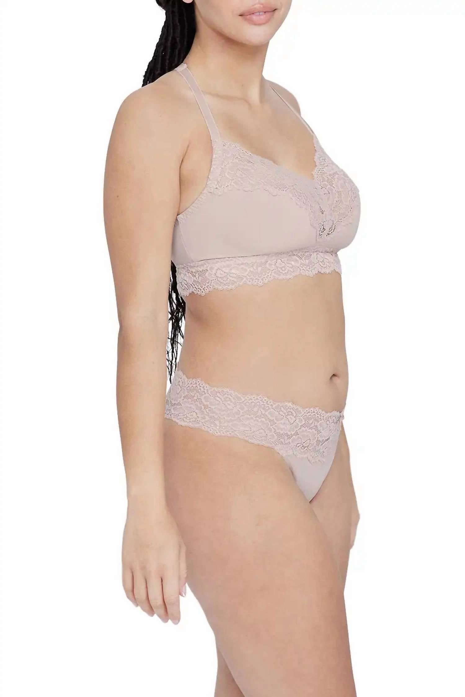 Goddess T-Back Busty Bralette In Cashmere