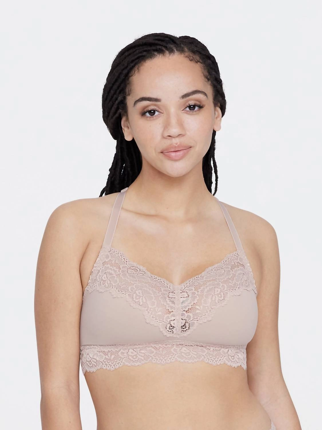 Goddess T-Back Busty Bralette In Cashmere