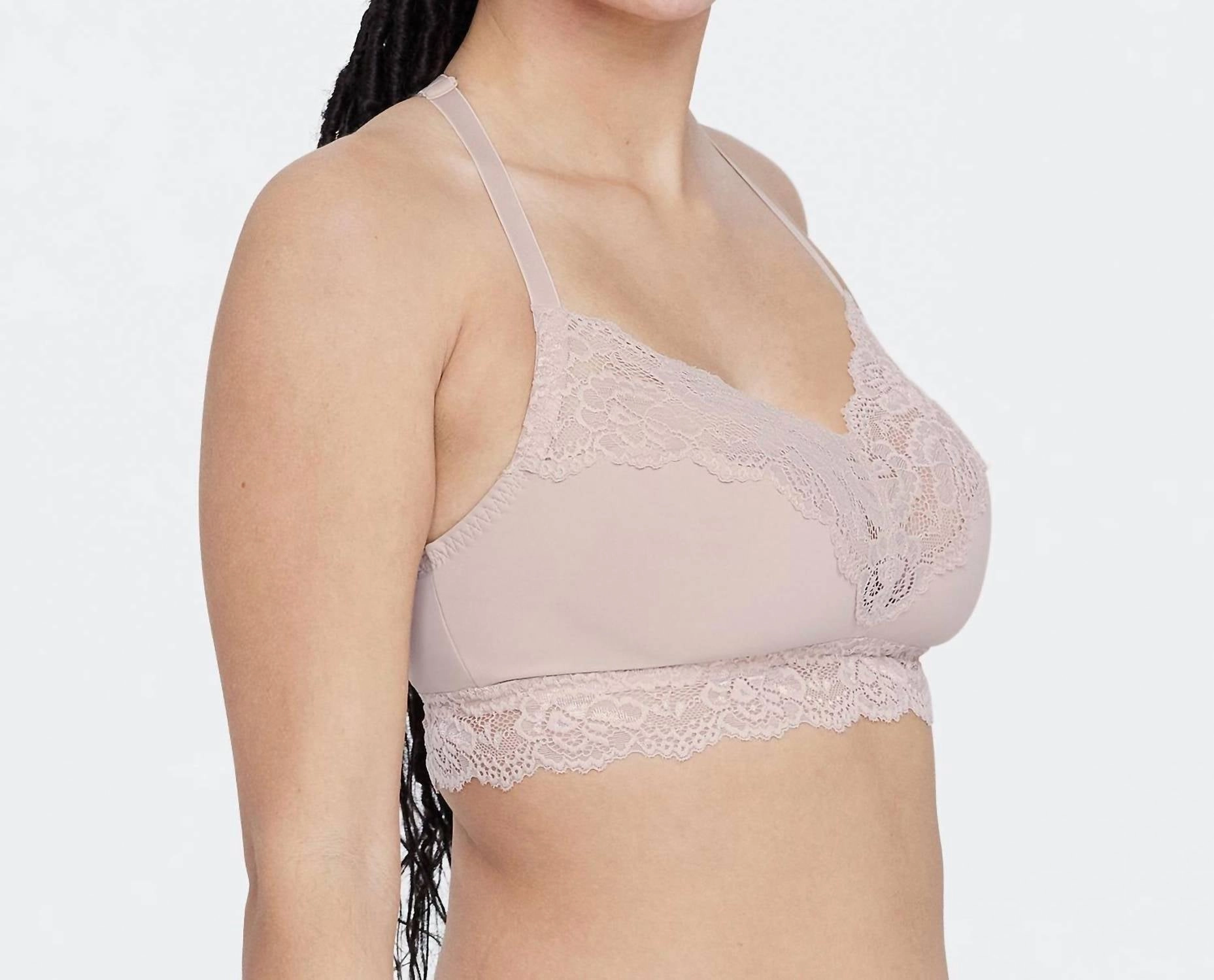 Goddess T-Back Busty Bralette In Cashmere