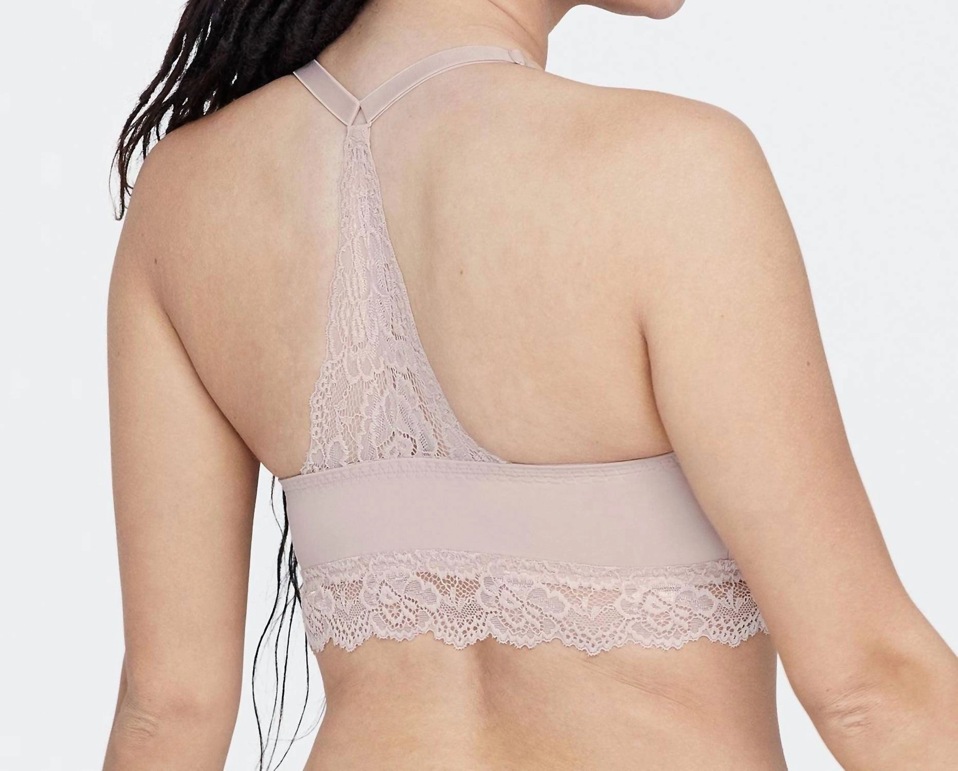 Goddess T-Back Busty Bralette In Cashmere