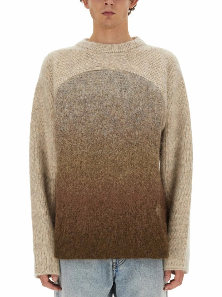 Gradient Mohair Blend Knit With Relaxed Silhouette designer sweaters outlet